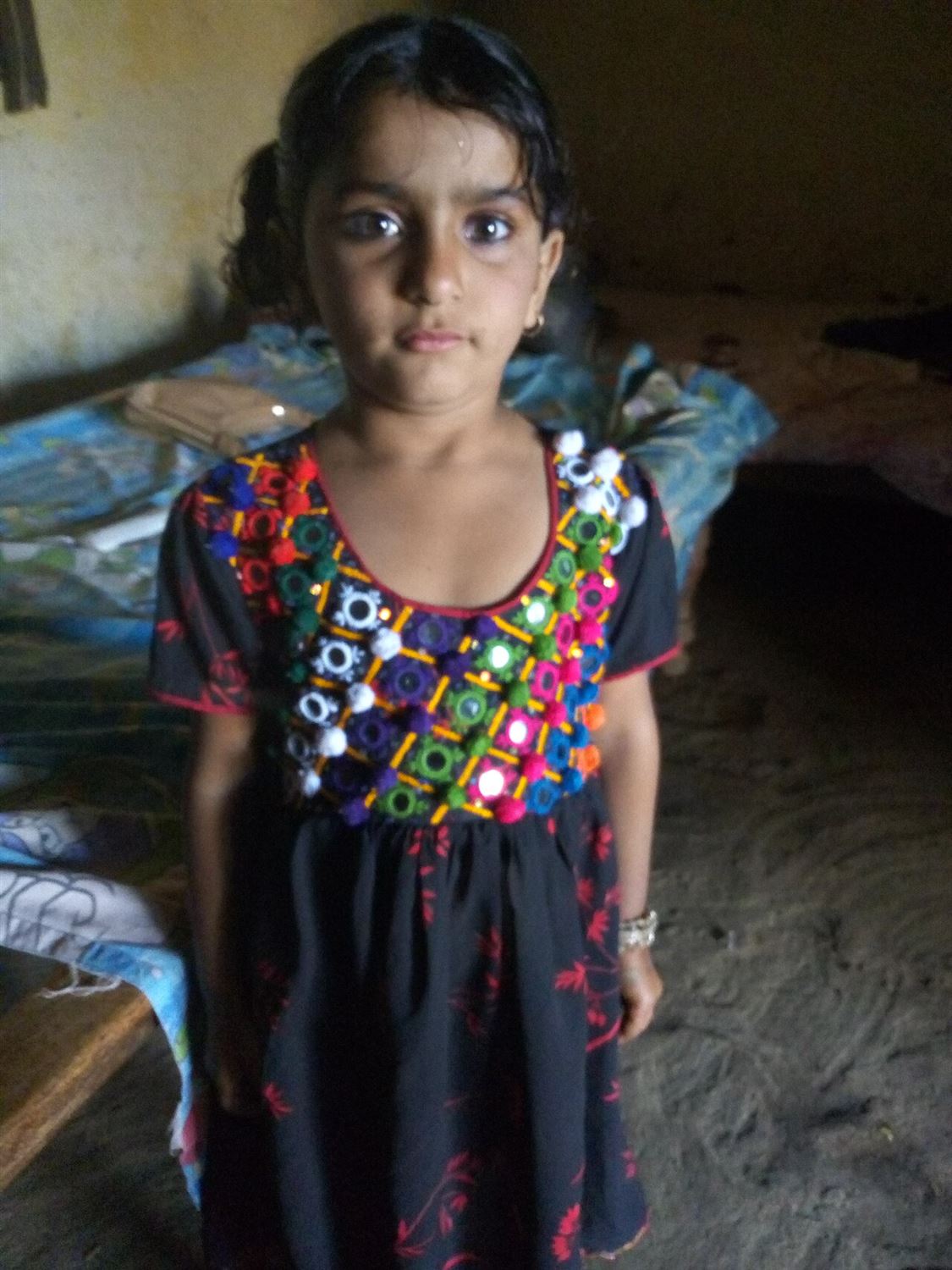 Girl in Sindhi embroidered dress