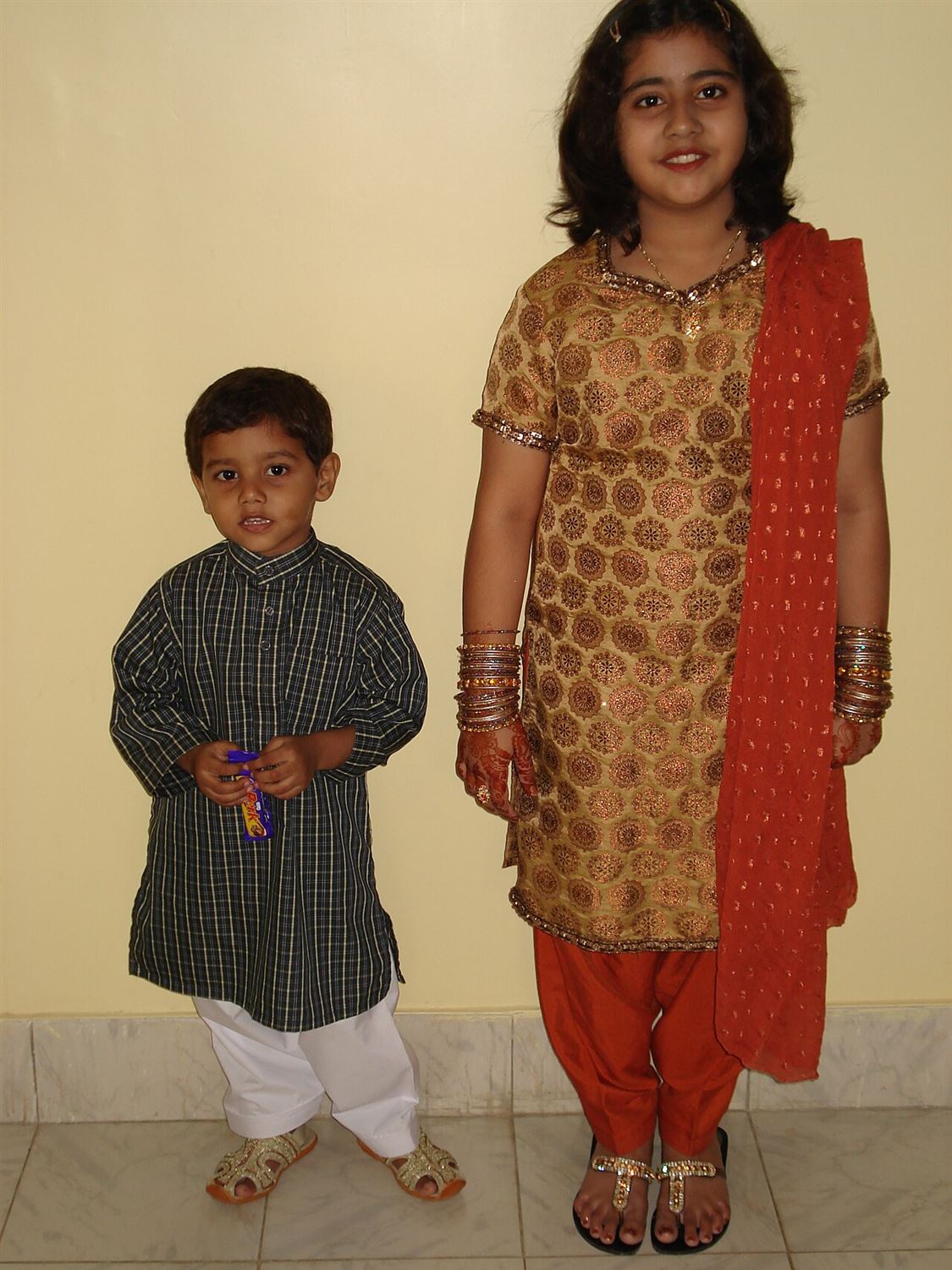 Children in Eid outfits