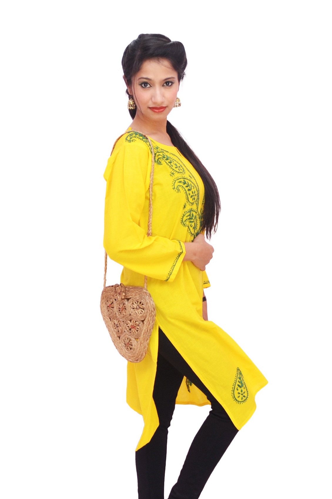 Yellow lawn kurta for summer