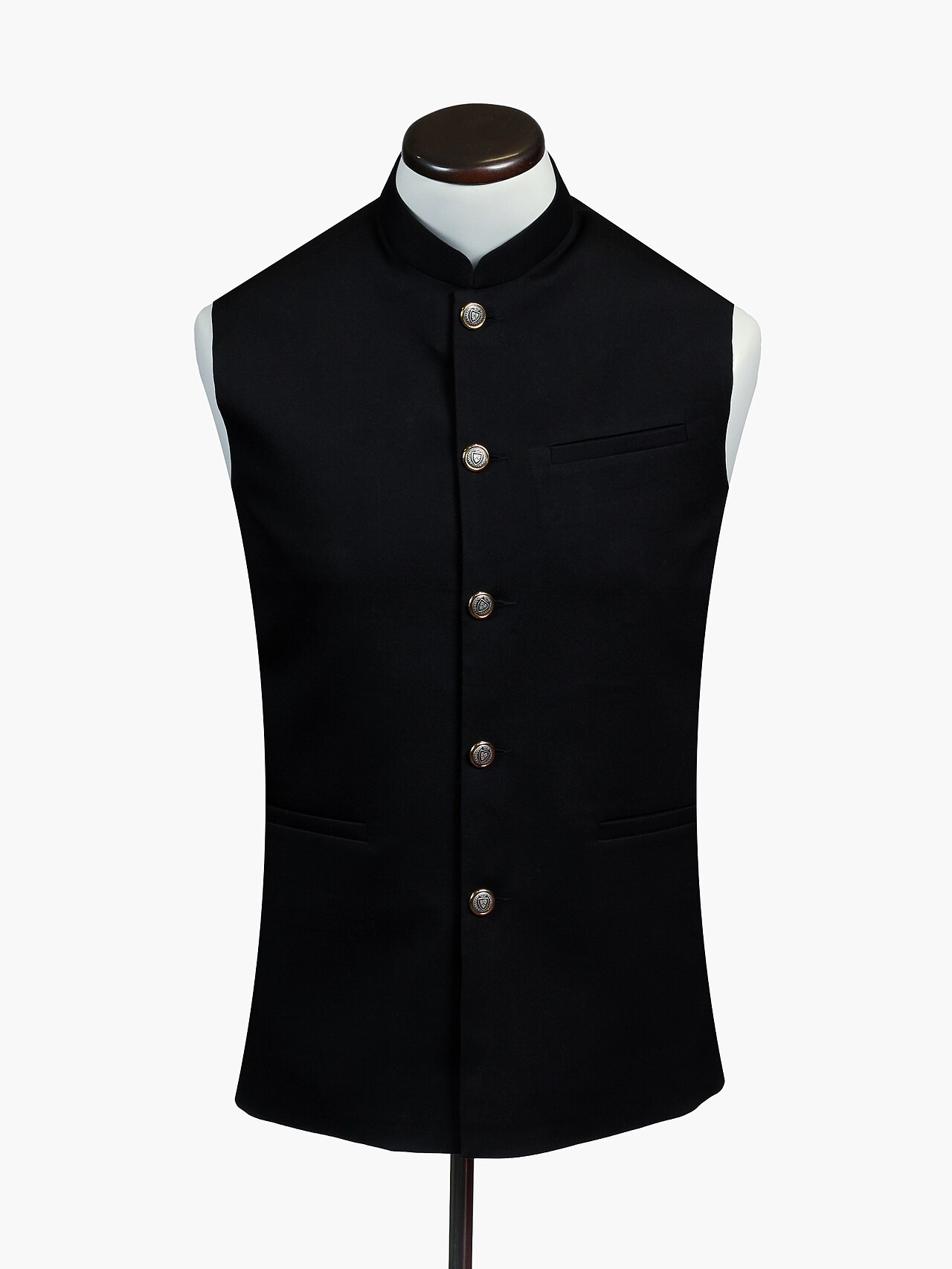 Black men's waistcoat