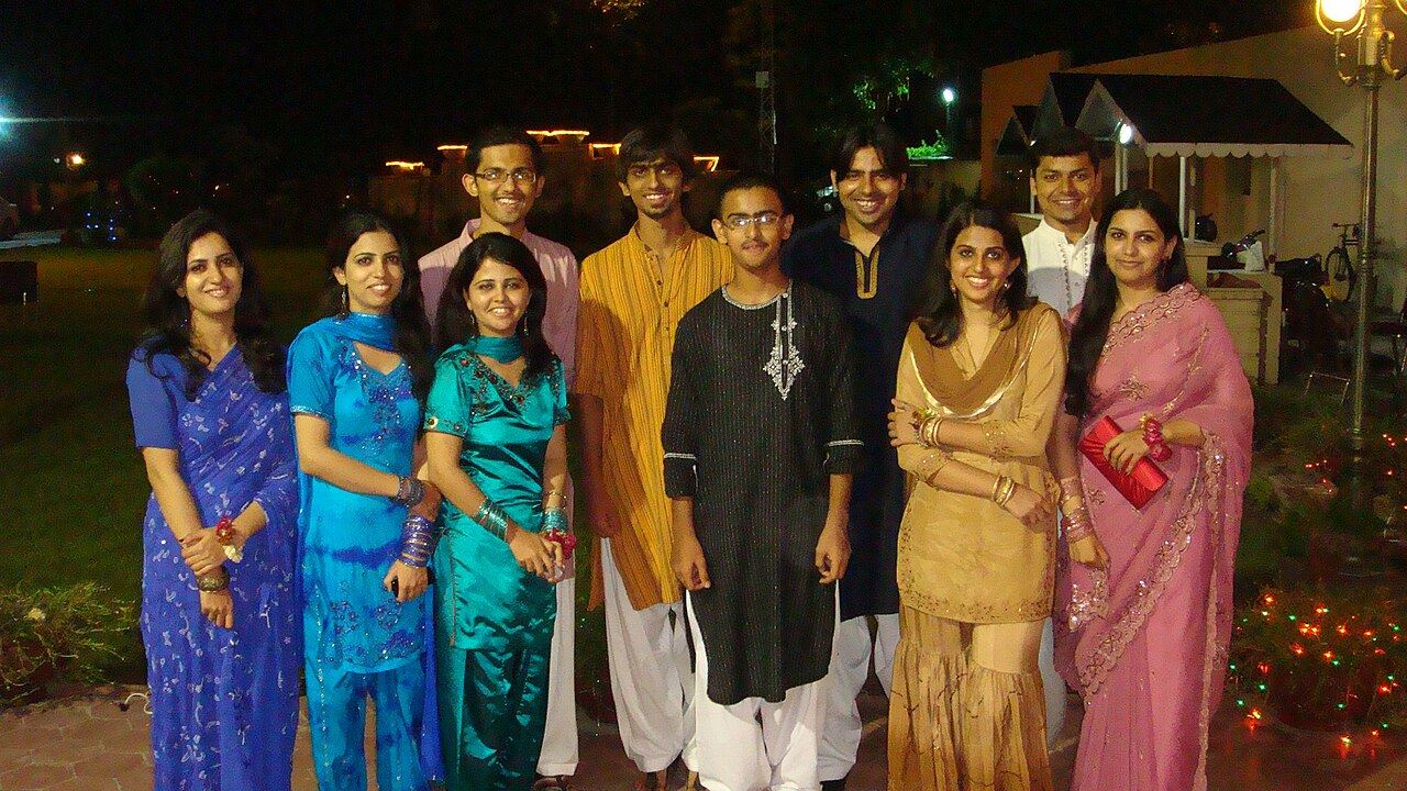 Family dressed for a wedding